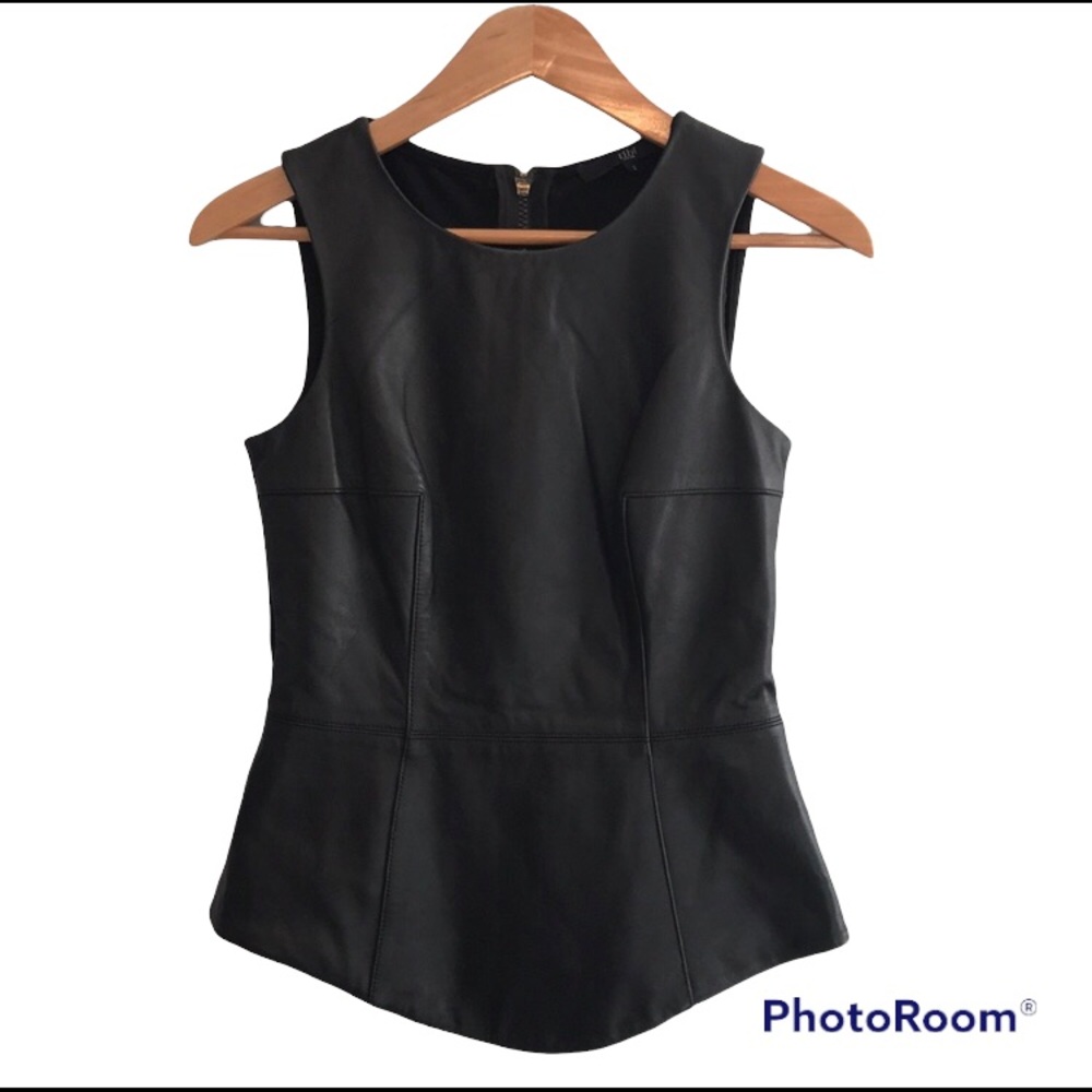 Leather Tibi top - LIKE NEW!